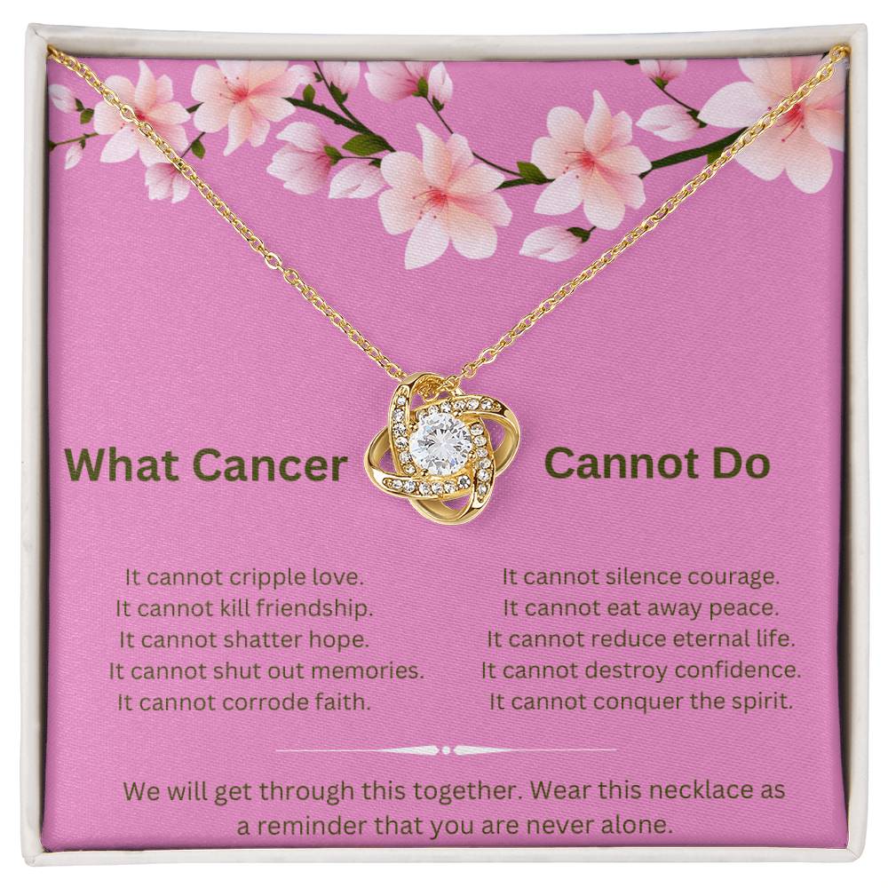 Cancer Cannot Do Love Knot Necklace