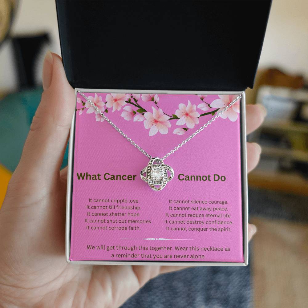 Cancer Cannot Do Love Knot Necklace
