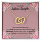 Beloved Daughter Interlocking Heart Necklace