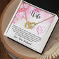 Right Words To Express Wife Interlocking Hearts Necklace
